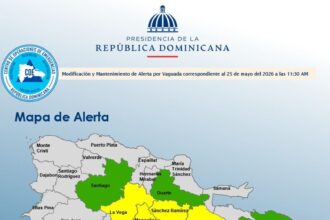 COE mantiene alerta en 15 provincias por vaguada y lluvias